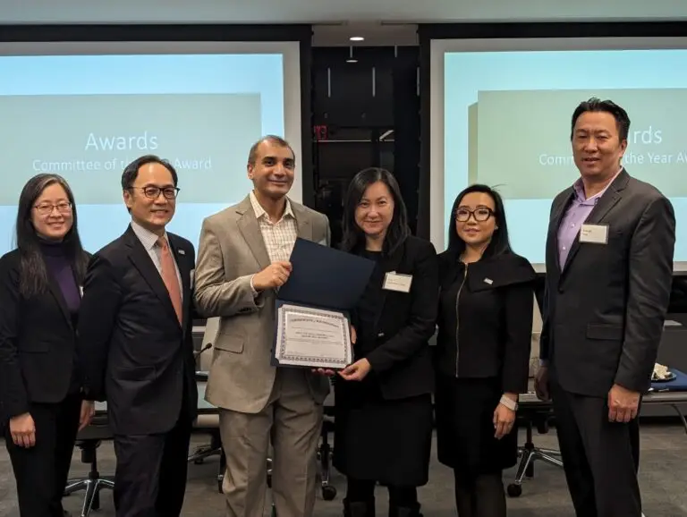 AABANY leadership and committee chairs pose at the AABANY Annual Meeting during recognition of the Solo and Small Firm Practice Committee.