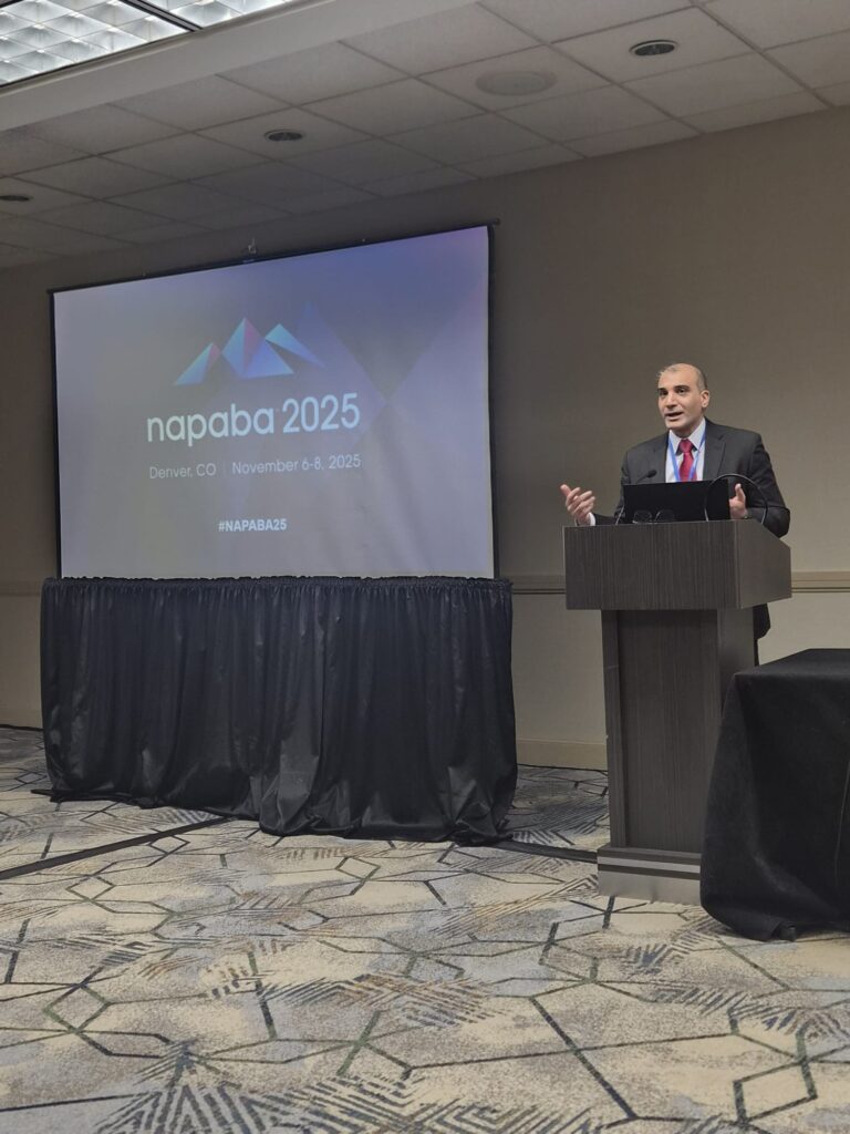 Vishal Chander, co-chair of the NAPABA Solo and Small Firm Network, delivering introductory remarks at the Solo and Small Firm Bootcamp during the 2025 NAPABA National Convention in Denver, Colorado.