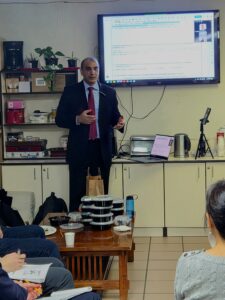 Vishal Chander, Immigration Attorney, presenting a CLE on Immigration Basics for Pro Bono Clinic Lawyers at the AABANY Manhattan Pro Bono Clinic on November 19, 2025.