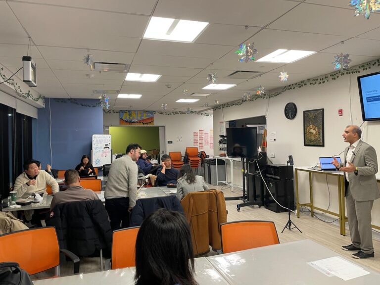 Vishal Chander, Immigration Attorney, presenting Part 2 of the Immigration Basics for Pro Bono Clinic Lawyers CLE at the AABANY Queens Pro Bono Clinic on December 3, 2025.